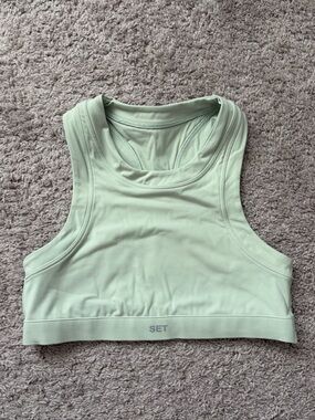 Set Active Mint Green Racerback Sports Bra